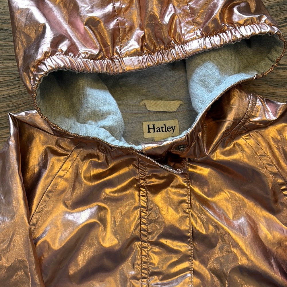 Hatley Metallic Bronze Hooded rain Jacket